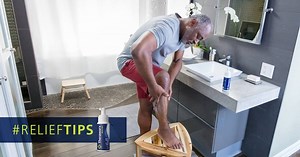If you experience muscle cramps in your thigh, apply our fast-absorbing foam from your hip to your knee. Follow these #ReliefTips to get the most benefits. | Theraworx