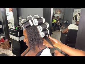 4A natural hair! Using less heat helps you retain your natural curl pattern!!