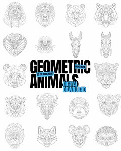 Geometric Animal Coloring Pages - Animal Lovers - 55 Pages (digital Download) - Etsy Canada
