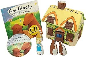 Pockets of Learning Goldilocks and The Three Bears Fabric Interactive Pretend Soft Play Activity Set