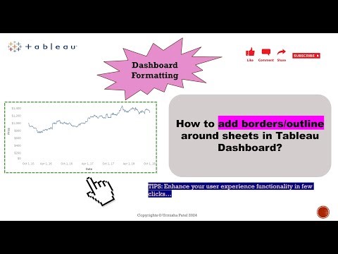 Add Borders/ Outline around sheets on Tableau Dashboard | Tableau Formatting