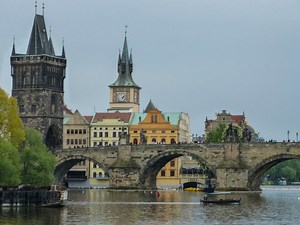 Prague: A Walk Across the Charles Bridge to Lesser Town, Prague, Czech Republic
