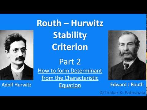 Hurwitz Stability Criterion and How to form Hurwitz Determinant