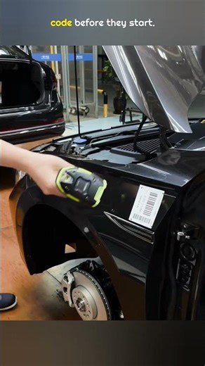 What is this barcode used for? #CarFacts #AutoIndustry #FactoryProcess #VehicleProduction