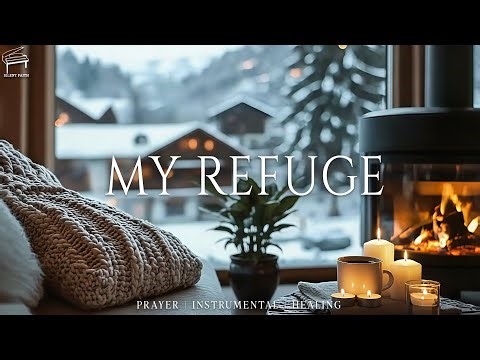 MY REFUGE : Deep Soaking Worship Music For Peaceful Holy Spirit Flow | Fireplace With Crackling