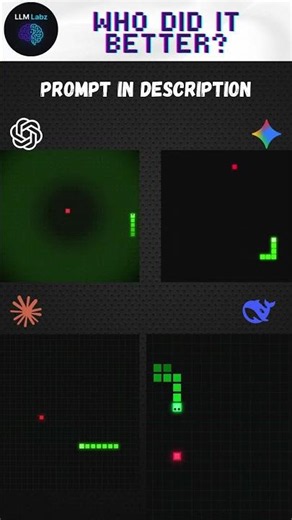 Which AI Codes The Best Snake Game? ChatGPT vs DeepSeek vs Claude vs Gemini
