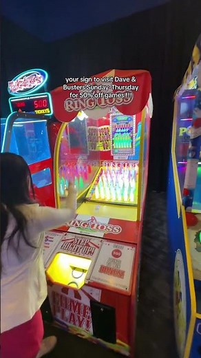 half price games at Dave and busters = more prizes!!! #daveandbusters #daveandbustershack #halfprice
