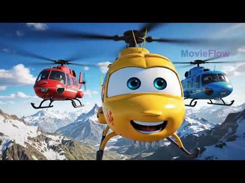 “Talking Helicopters Enjoy a Fun Flight | Animated Sky Scene