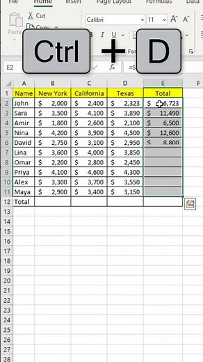 Fastest Way to Use Sum Function in Excel