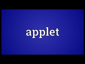 Applet Meaning