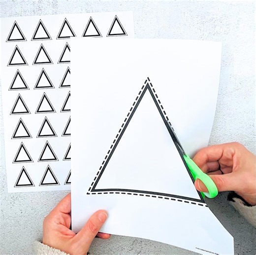 Triangle Cut Outs – Bold 2D Triangle Shape Templates (5 Sizes) | Printable Triangle Outlines for Crafts, Tracing, Math & Decor - Etsy