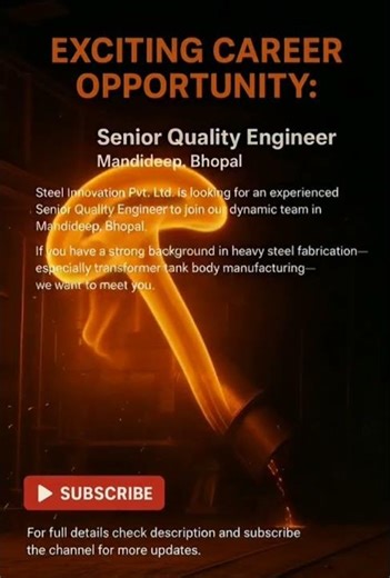 Hiring Alert! 🚨 Senior Quality Engineer – Mandideep, Bhopal