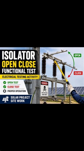 Isolator Open Close Functional Test | Solar Project Electrical Testing