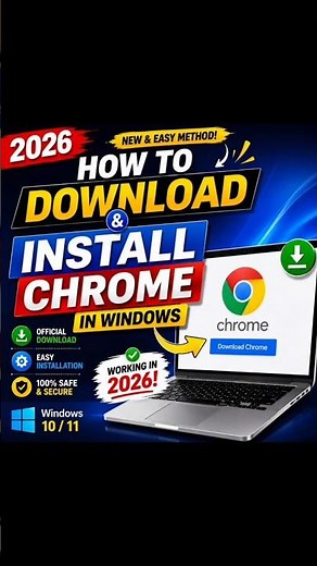 How to Download & Install Google Chrome on Windows 10/11 in 2026 🚀💻 #Chrome #TechTips #ComputerTips