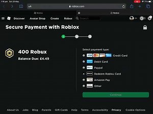 Redeeming a roblox giftcard (it gave me 400 extra robux)