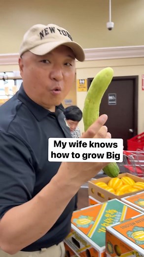 My wife cucumbers is bigger than this she knows how to grow big cucumbers. | Dianne Han