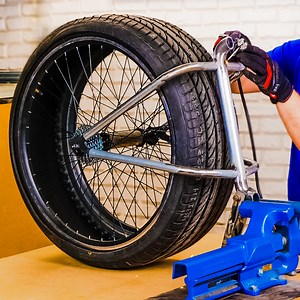 1.1M views · 10K reactions | Bike Transformation 2.0: Uncommon Upgrade Using a Car Tire! ‍♂️ | Transformazing | Facebook