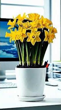 Relaxing Daffodil Growth Video 🌼✨ (94 sec) #Shorts #Soutubeshorts #Plants