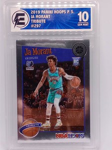 Panier Ja Morant Panini NBA Hoops 2019-20 Stock Premium #297 Carte de recrue Hommage - Carte graduée ECG, 10 pierres précieuses menthe - Etsy France