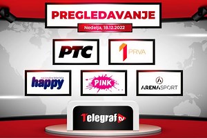 ŠTA JE DANAS NA PROGRAMIMA TELEVIZIJA: Pregledavanje za nedelju, 18. decembar 2022. godine