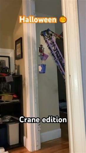 How To Give Candy On Halloween? Use A Giant LEGO Liebherr LR 3000 Crawler Crane.