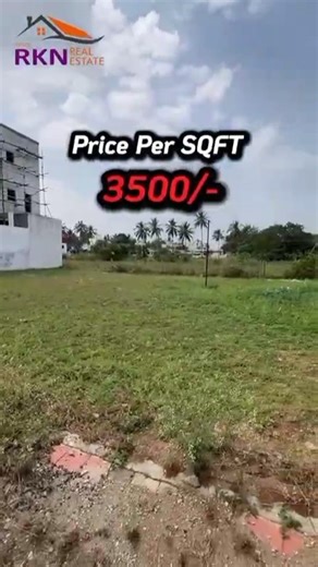Searching for the perfect land to build your dream bungalow near CS Academy? RKN Real Estate presents a rare north-facing corner plot just 700 meters from CS Academy, ideal for premium bungalow construction. Plot details: ✔ North-facing plot – 3150 sq.ft ✔ East-facing plot – 2800 sq.ft ✔ Total available area – 5950 sq.ft ✔ DTCP & RERA approved layout ✔ Solar street lights ✔ Water facility ✔ Underground cable system This north-facing corner site is a rare opportunity in a fast-developing resident