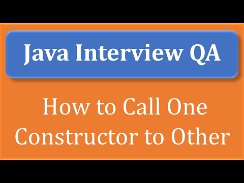 How to Call one Constructor From the Other Constructor in Java