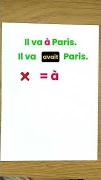 A ou à, et ou est ? L'astuce pour ne plus te tromper 🔥 #françaisfacile #coursdefrançais