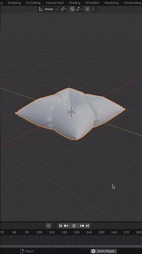 Make Pillow in Blender 🛏️ (Easy Cloth Trick) #blender3d #blendertutorial
