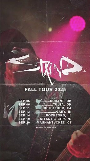 Get tickets to our Fall 2025 Tour NOW at the link in our bio! 🎫 #staind #tour