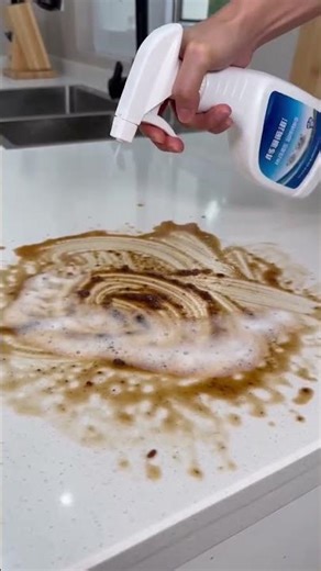 Effortless Kitchen Countertop Cleaning: No More Grease Rubbing! EasyClean HomeHack