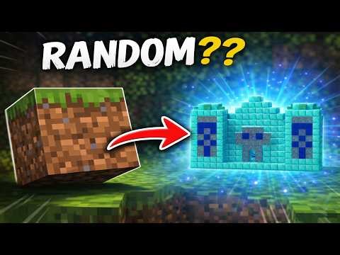 Minecraft, but ALL blocks drop completely RANDOM items…