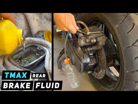 Yamaha Tmax 500 - Rear Brake Fluid Change | Mitch's Scooter Stuff