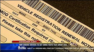 DMV orders drivers to get smog tests that aren't due