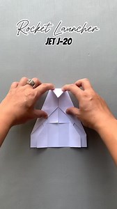 1.9M views · 24K reactions | How to make paper airplane rocket launcher J-20 origami easy | Vĩnh Hí | Facebook