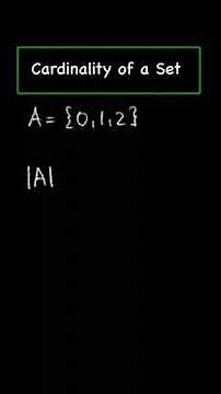 Cardinality of a Set