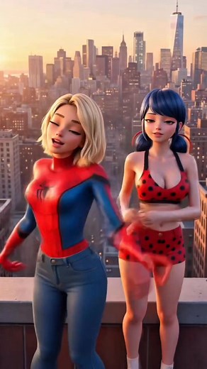 Spider girl and ladybug 🐞 | P Man