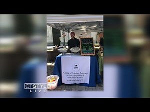 Culinary students give cooking demo at Bridgeport farmer's market