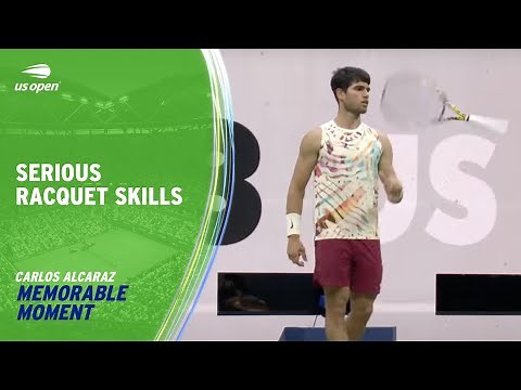 Carlos Alcaraz Shows Off His Racquet Tricks! | 2023 US Open