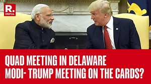4.5K views · 60 reactions | Modi In America Latest News: Amid QUAD Meeting In Delaware, Modi- Trump Meeting On The Cards? Watch Full Video: https://youtu.be/1iBqmsryLh4 . . . #NarendraModi #PMModi #DonaldTrump #ModiInAmerica #ModiTrumpMeeting #USA #RepublicTV #RepublicWorld | Republic | Facebook
