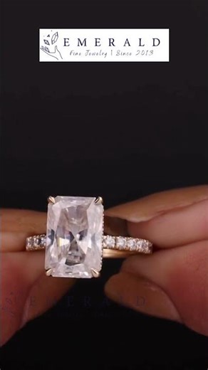 Radiant Diamond Hidden Halo Engagement Rings | Subtle Sparkle & Modern Elegance 💎✨