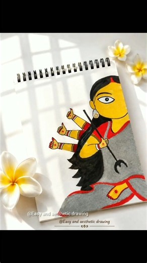 🌺 Maa Durga Drawing | Easy Step by Step | #shorts#viral #maadurga #drawing