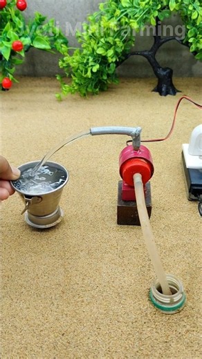 mini cow water bath video ! mini motor water pump science project ideas video #872