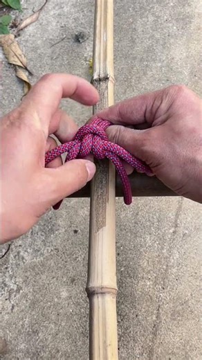 Double Wood Cross Knot | Strong & Easy Rope Tying Trick 🔥