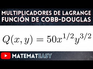 📌 Application of Lagrange Multipliers in Two Variables | Cobb-Douglas Function. Exercise 1