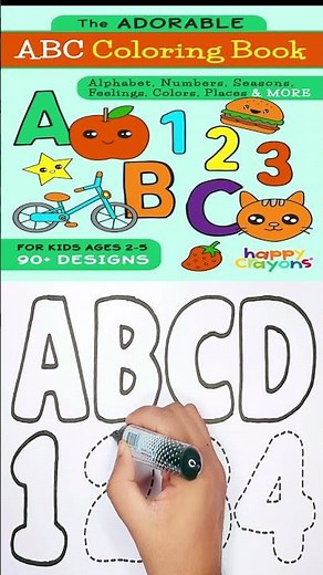 ABCD AND 1234 Drawing and Painting Step by Step.