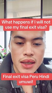 What happens if I will not use my final exit visa? #finalexitvisa #visa #exitvisa #ksa #saudi | Globayani Kami
