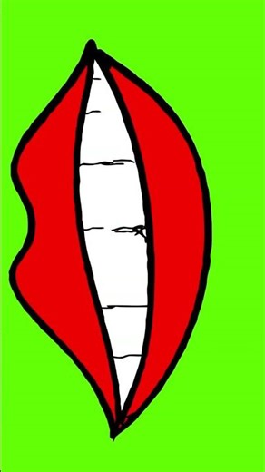 Cartoon Lips Animation - Talking Mouth Element Green Screen #greenscreen #capcutedit