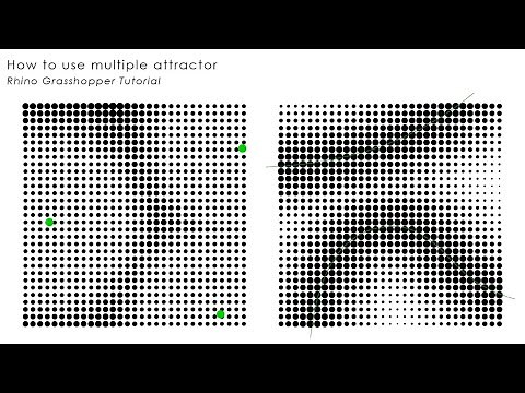 How to use multiple attractors in Rhino Grasshopper