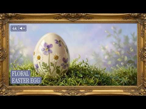 Floral Easter Egg – Spring Dawn | 4K Frame TV Art | No Music